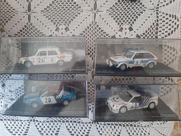 N.4 MODELLINI AUTO DA RALLY 1/43
