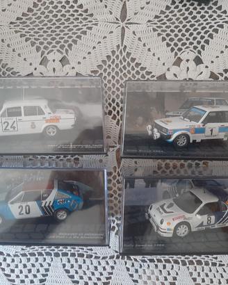 N.4 MODELLINI AUTO DA RALLY 1/43