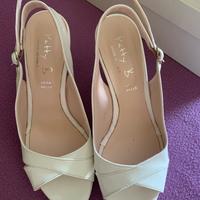 Sandalo Bianco vernice 38 tacco10