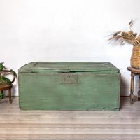 Baule vintage patina antica verde