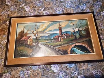 Quadro Dipinto paesaggistico Francesco Tognolo