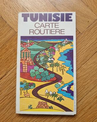 Mappa Stradale Vintage Tunisia
