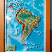 Cara geografica a rilievo.  Africa del sud