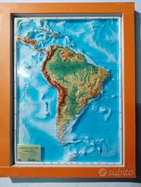 Cara geografica a rilievo.  Africa del sud