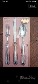 Set posate argento 800