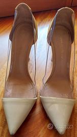 Scarpe lusso Gianvito Rossi bianco/crema tg. 38.5