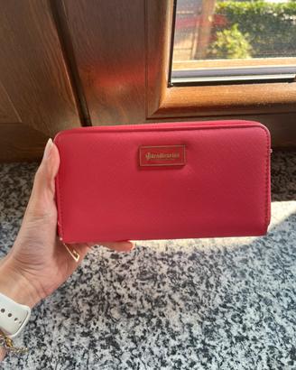 Portafoglio grande rosso con zip
