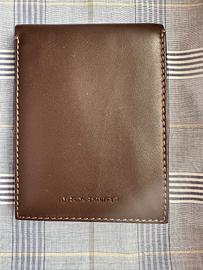 PORTAFOGLIO UOMO BROCHURE IN VERA PELLE