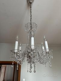 Lampadario in vetro di murano e cristallo