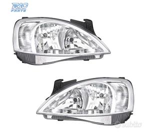 FARI PER OPEL CORSA C 00-06 FONDO CROMATO
