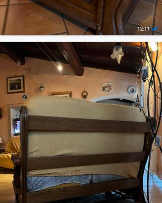 credenza e divano letto in massello 