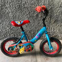 Bici bimbo Topolino 12" a pedali e rotelle