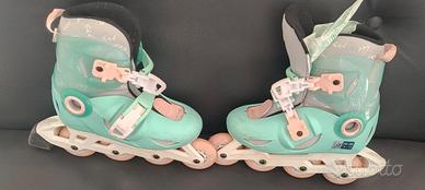 Rollerblade Decathlon Play 5 + set protezioni 3×2
