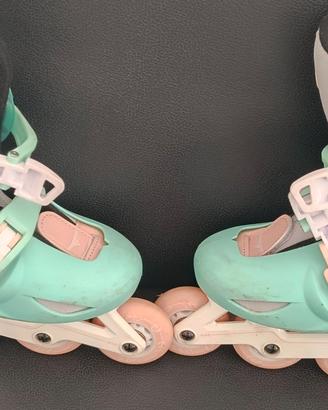 Rollerblade Decathlon Play 5 + set protezioni 3×2