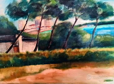 Dipinto di Salvatore Agresti (1922-1992)