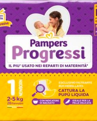 Pannolini pampers progressi taglia 1 ( 2 quantità)