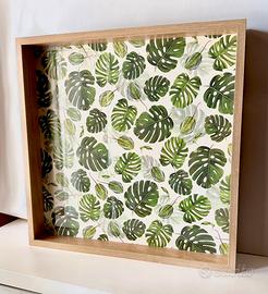 Quadro con piante 50x50 - cornice profonda