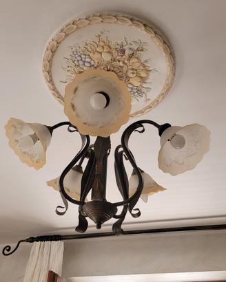 due lampadari a sei luci