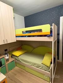 Cameretta Mistral completa letto a castello