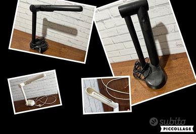 Lampada al neon nera e bianca da scrivania