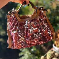 Borsa a bauletto paillettes