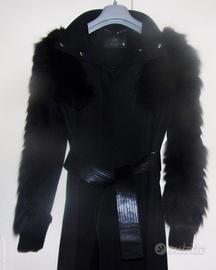 Cappotto Mary Depp Collezioni lana cachemire nero