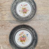 piatti ceramica e peltro