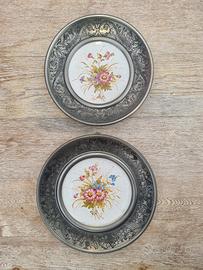 piatti ceramica e peltro