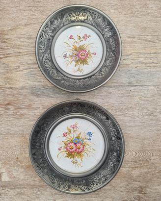 piatti ceramica e peltro