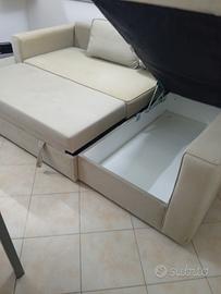  divano angolare ,diventa letto con contenitore 