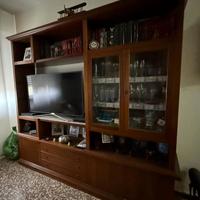 Grande parete attrezzata mobile soggiorno in legno