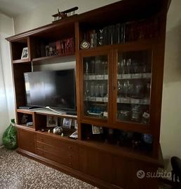 Grande parete attrezzata mobile soggiorno in legno