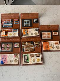 Monete lire argento 925 con francobolli