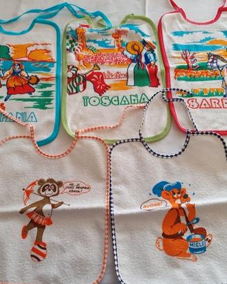 Bavaglini bimbi grandi e colorati.