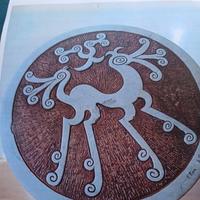 scultura in pietra con la chimera sannitica