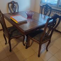 TAVOLO IN VERO NOCE ANNI 70