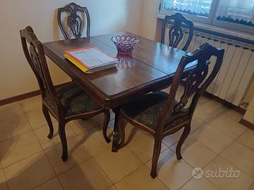 TAVOLO IN VERO NOCE ANNI 70