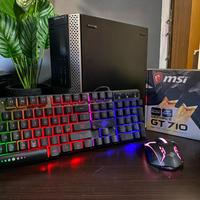 pc fisso con tastiera 2 mouse e scheda video