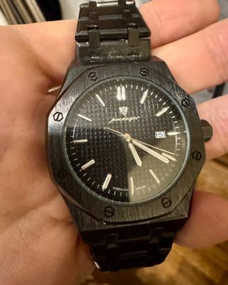 Orologio Poedagar Nero Uomo - Ottagonale Acciaio