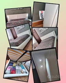  letto a contenitore matrimoniale con luci led€120