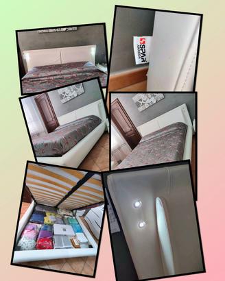  letto a contenitore matrimoniale con luci led€120