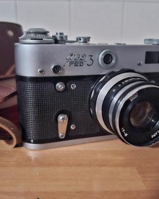 FED-3 Fotocamera Vintage USSR + Industar 61