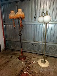 n.2 vecchie lampade a piantana " vintage "   