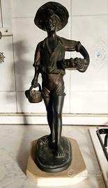 Statua antica il Pescatore perfetta anni sessanta.