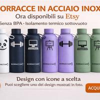 Lotto 90 Borracce 750ml acciaio inox termiche