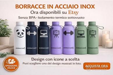 Lotto 90 Borracce 750ml acciaio inox termiche