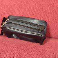 Pochette uomo blu 2 zip da Polso