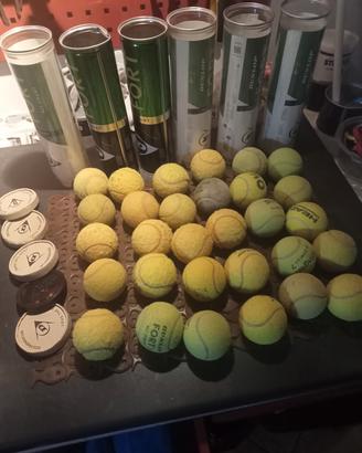30 palline da tennis usate 