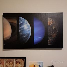 Quadro grande astrologia con pianeti vecchi 60x100