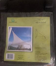 Vela ombreggiante triangolare nuova